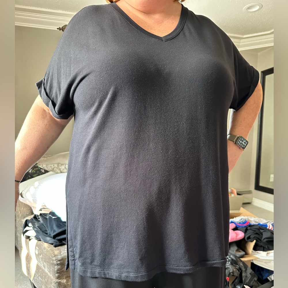 Macy’s, 3X | Short-Sleeve Black T-Shirt